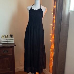 NWOT All Saints Black Halter Maxi Dress Medium RETAIL $149